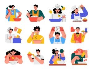 Cooking Illustration Art Set