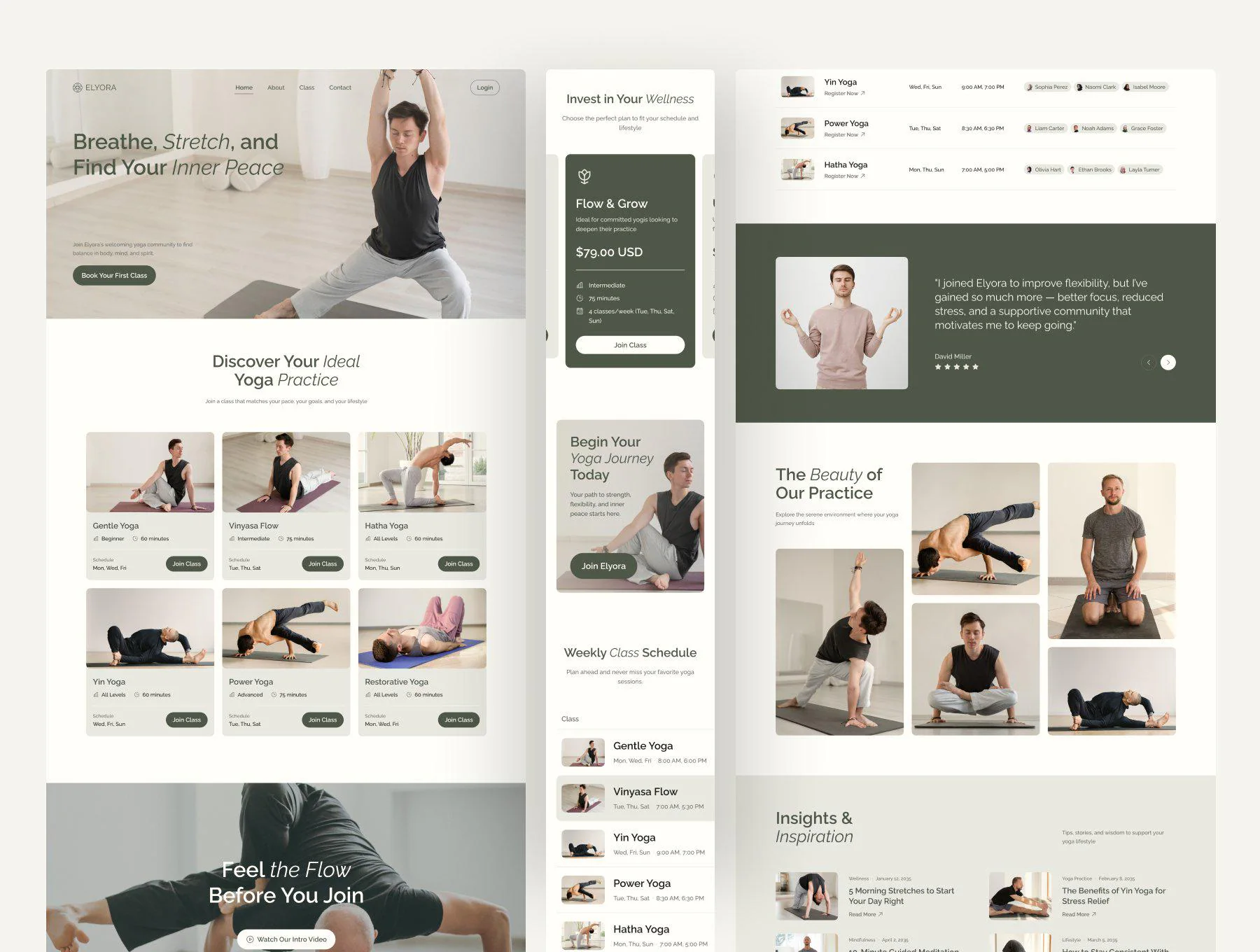 Elyora Yoga Studio Website