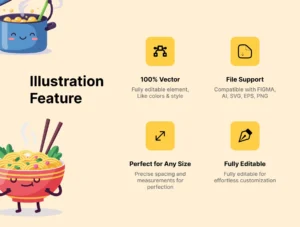 Foody Cute Illustrations Pack