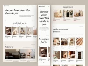 Decorist - Home Decor Website UI Figma Template | SEO Optimized | Premium Design | Unlimited Sites