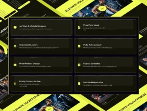 Fit Fitness Workout Website Framer Template | Lifetime Access | Unlimited Sites