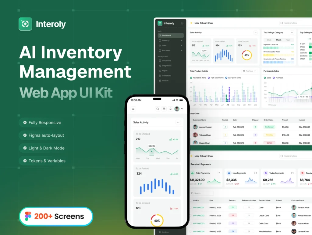 AI Inventory Management Web App UI Kit