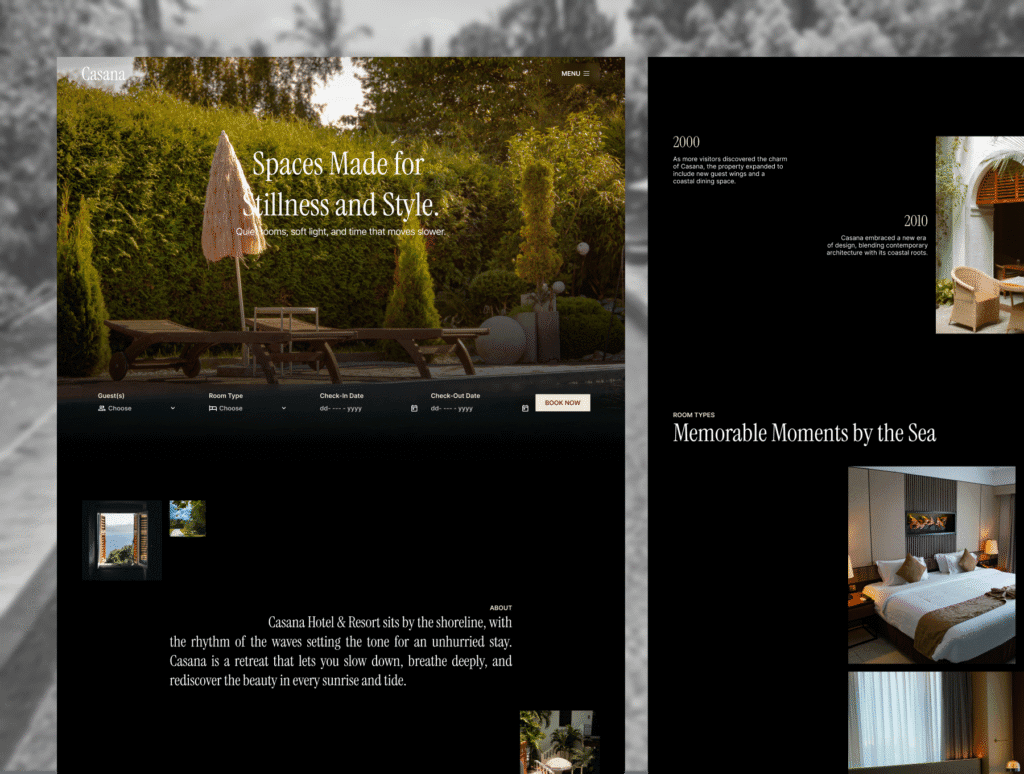 CASANA - Hotel & Resort Framer Template