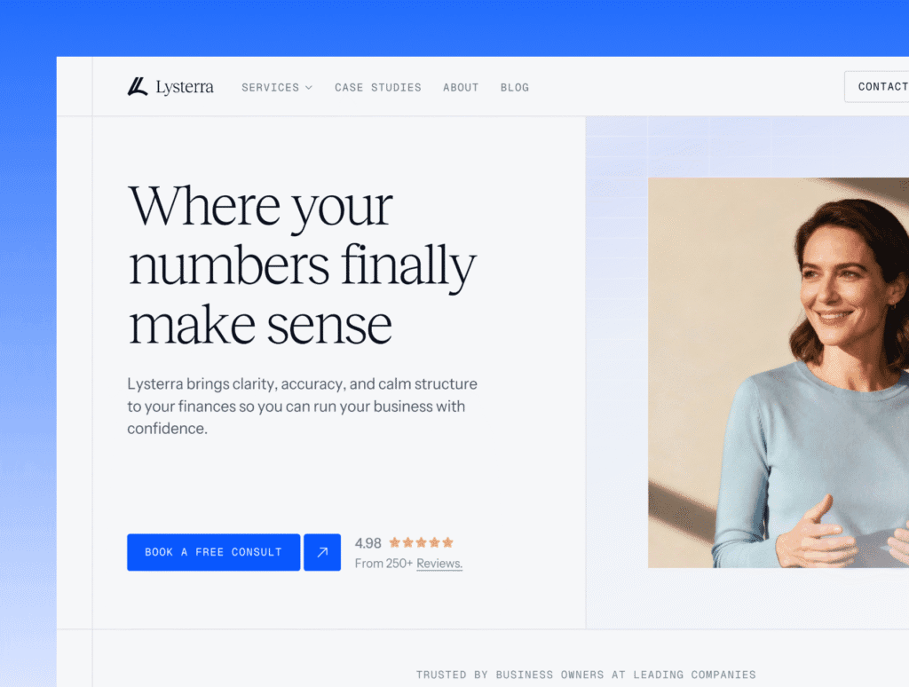 Lysterra - Business Services Website (Framer)