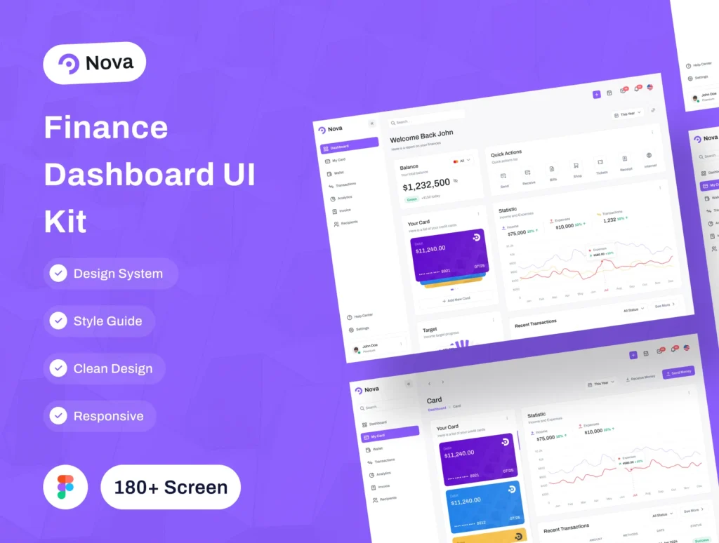 Nova - Finance Dashboard UI Kit