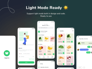 Organico Grocery App UI Kit (Design + Code)