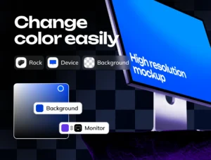 Display Monitor Mockup Set