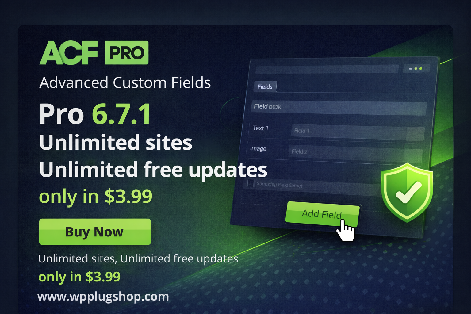 Advanced Custom Feilds interface showing custom field builder in WordPress dashboard