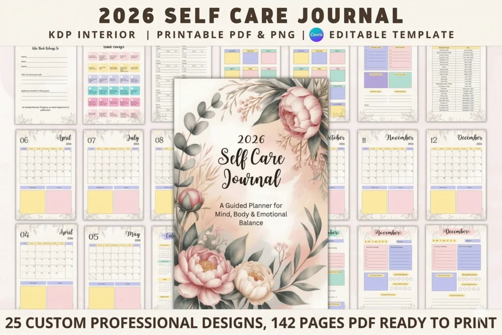 2026 Self Care Journal | KDP Interior