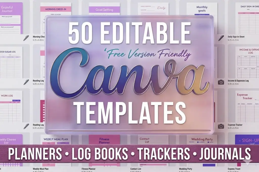 50 Editable Canva Templates 6x9 for KDP