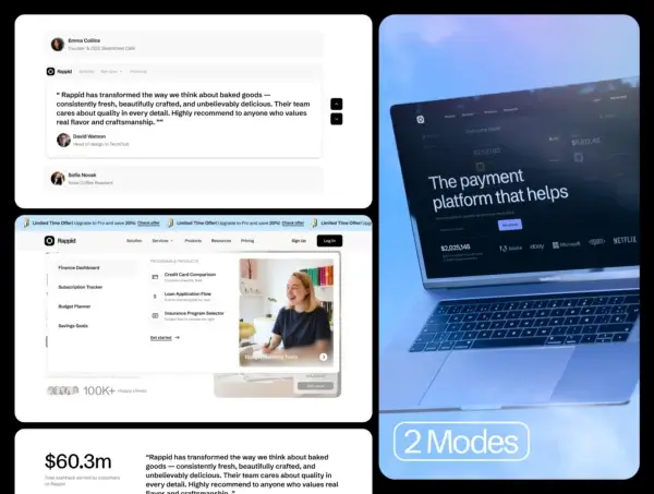 Finntech Website Templates | Premium Fintech Figma Website Templates & Modular UI Kit