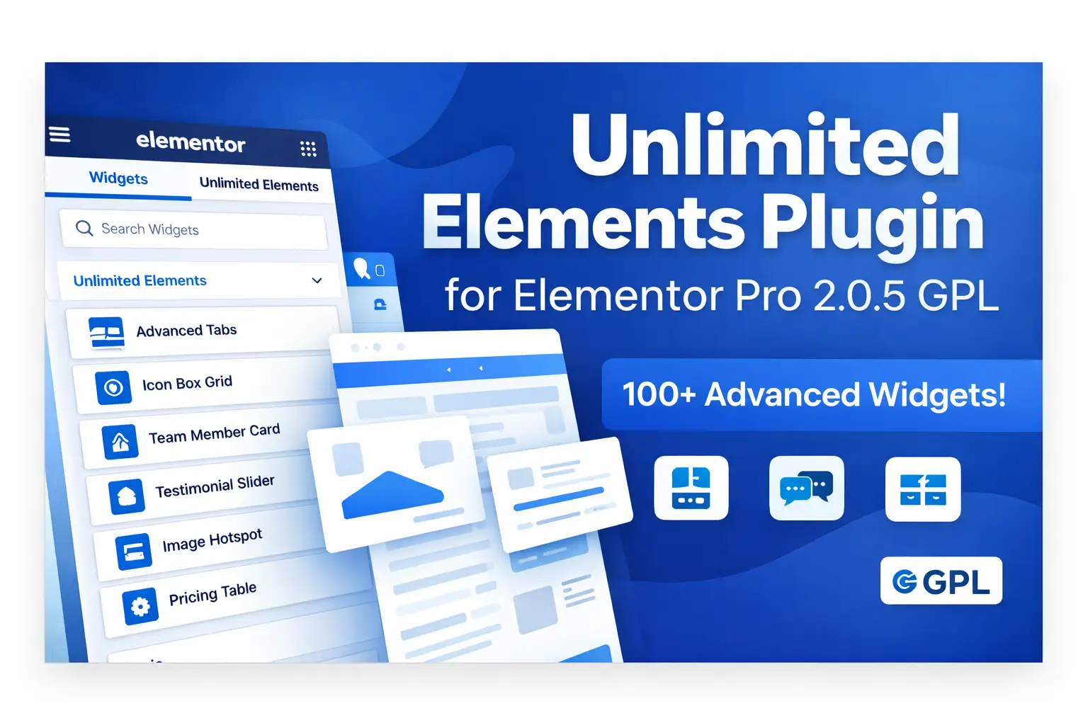 Unlimited Elements Plugin for Elementor Pro 2.0.5 GPL