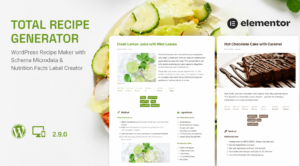 Total Recipe Generator – WordPress Recipe Maker with Schema & Nutrition Facts Elementor Addon