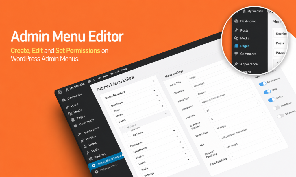 Admin Menu Editor Pro Addons – WordPress Admin Dashboard Customization Toolkit