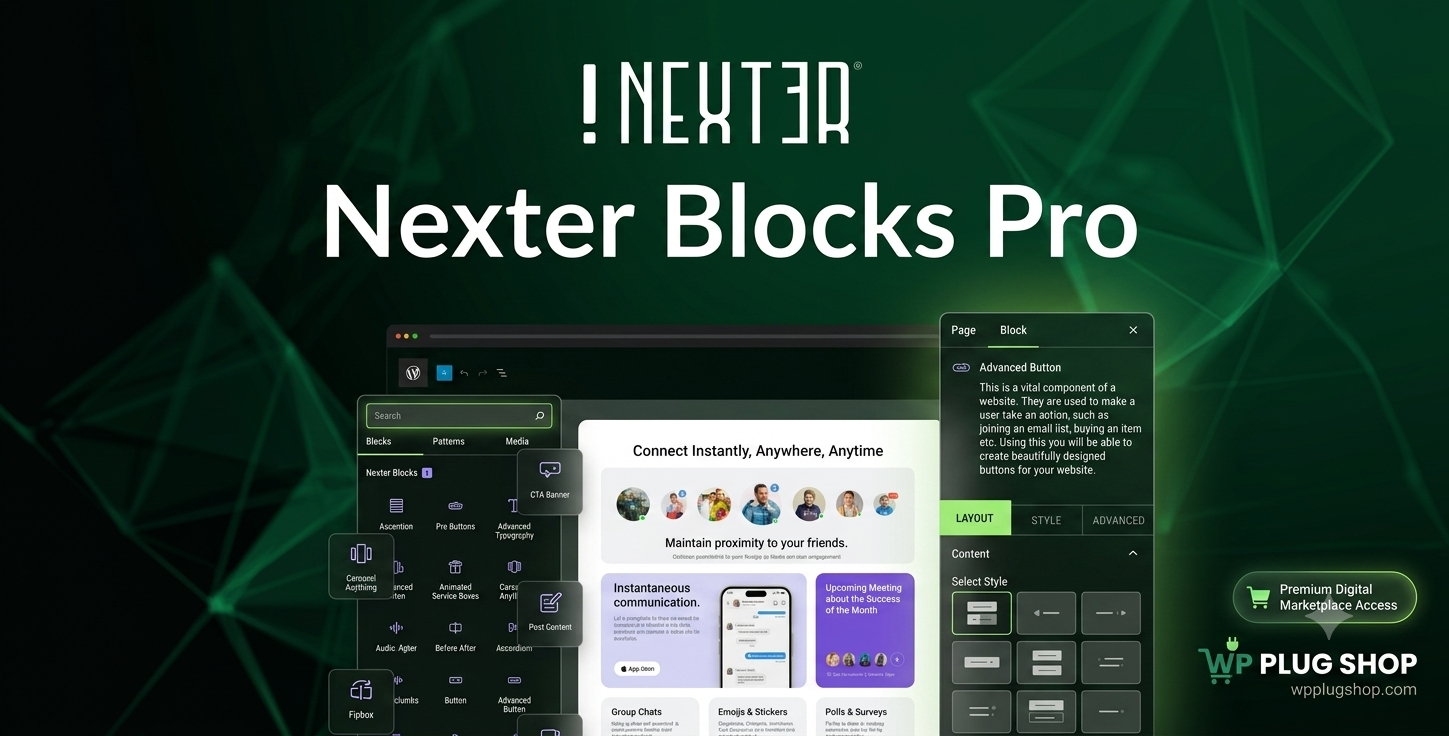 Nexter Blocks Pro GPL License v4.7.5 – Gutenberg Blocks Plugin
