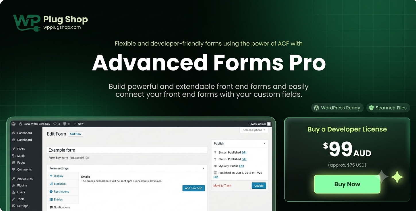 Advanced Forms Pro for ACF GPL License v1.9.3.8 – WordPress Forms Plugin