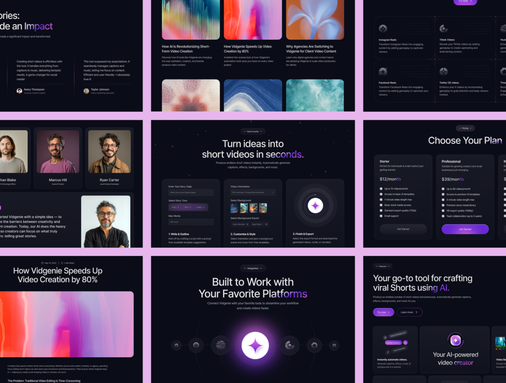 Video Editor SaaS Framer Website Templatee