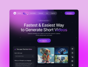 Video Editor SaaS Framer Website Templatee