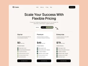 Fusion – SaS, Banking & Investment Framer Template