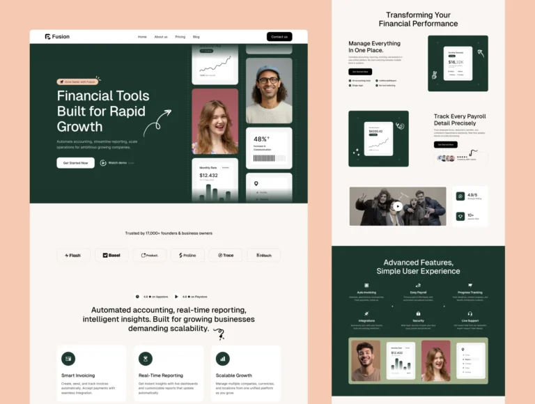 Fusion – SaS, Banking & Investment Framer Template