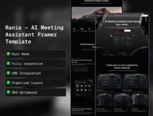 Rania — AI Meeting Assistant Framer Template