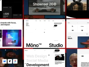 Mōno™ - Framer, Webflow and Figma Templatee