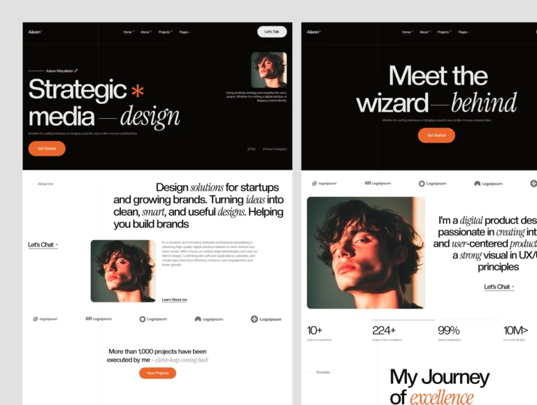 Aáxon – Personal Portfolio & Agency Websitee
