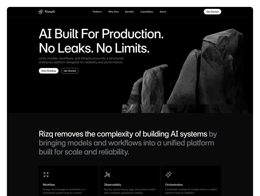 Rizq - Premium AI & SaaS Websitee