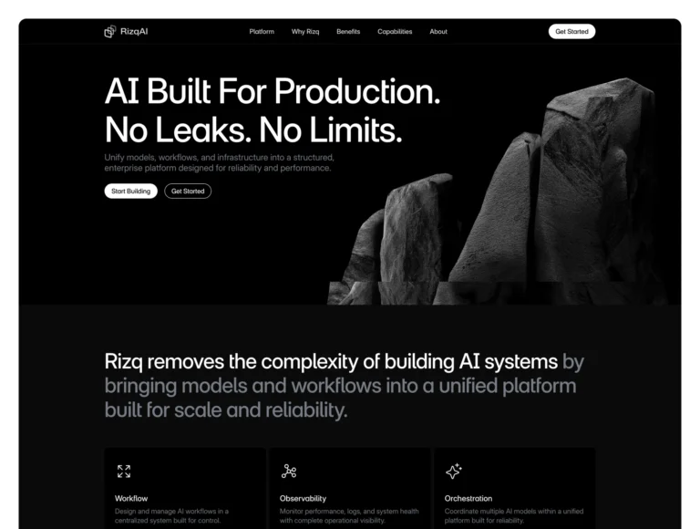 Rizq - Premium AI & SaaS Websitee