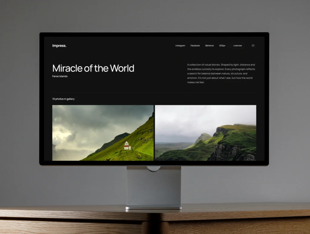 Impress — Framer Template for Photographers