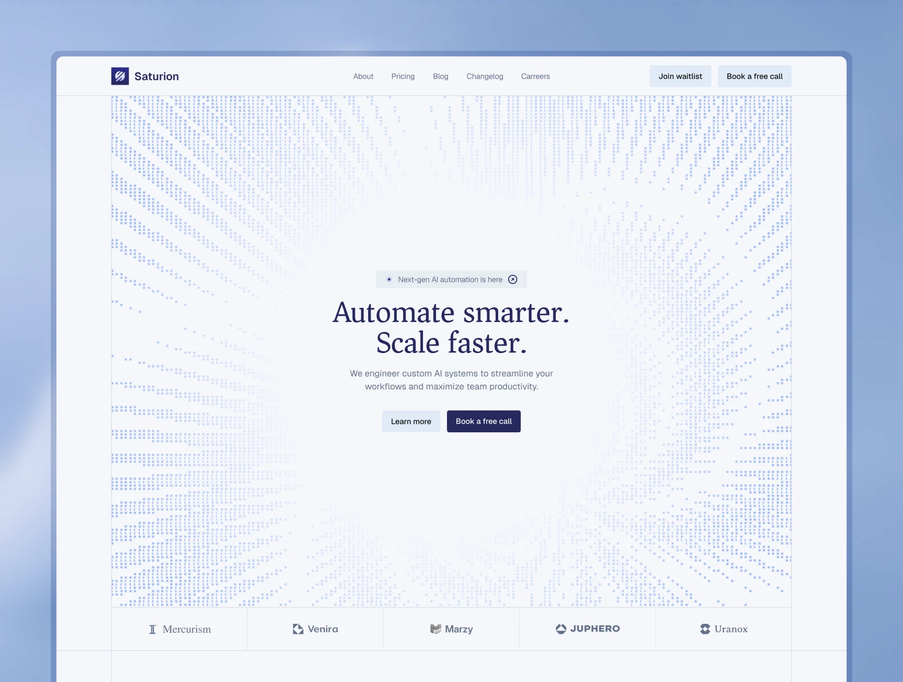 Saturion — AI Automation Agency Framer Templatee
