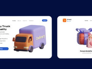 Shopping & Grocery 3D Icon Pack – Premium E-commerce Assets