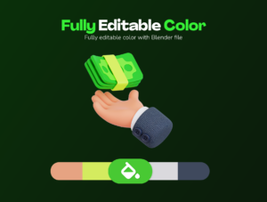 Hands Holding Money 3D Icon Pack – Premium Finance Assets