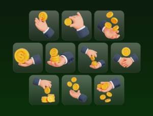 Hands Holding Money 3D Icon Pack – Premium Finance Assets