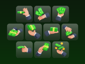 Hands Holding Money 3D Icon Pack – Premium Finance Assets
