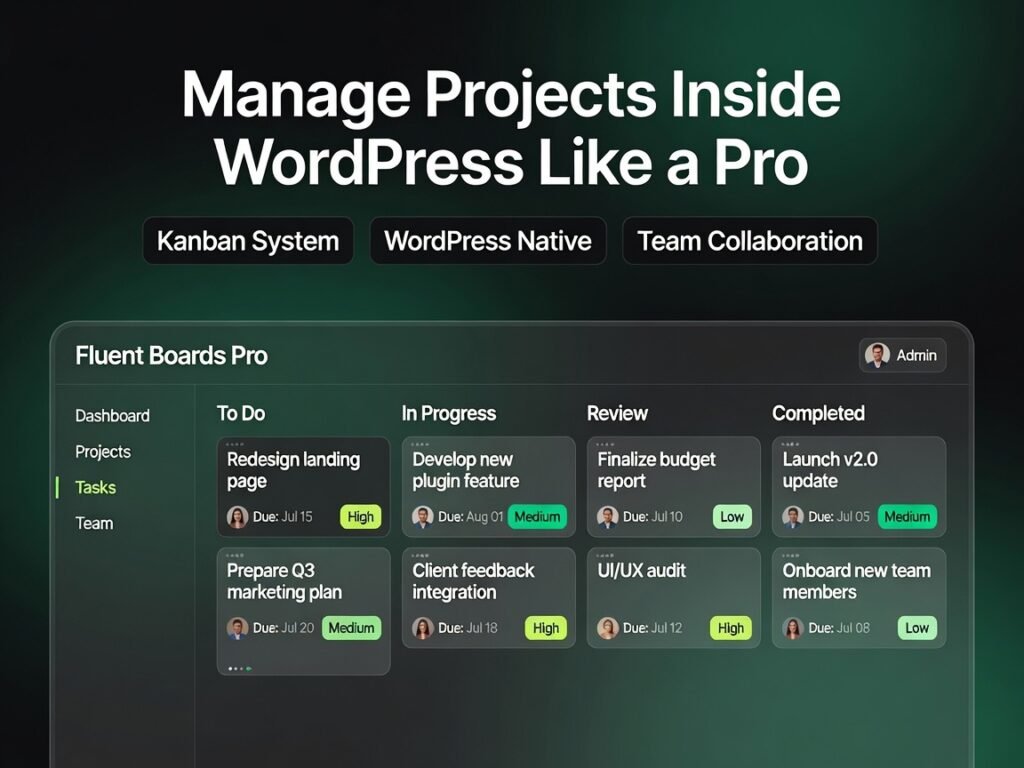 Fluent Boards Pro 1.95.2 – Advanced WordPress Project Management & Kanban Workflow Plugin