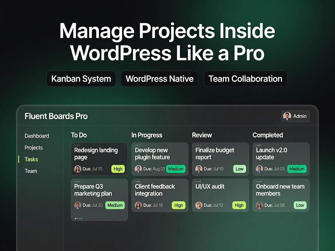 0GgVJ (1) Fluent Boards Pro 1.95.2 – Advanced WordPress Project Management & Kanban Workflow Plugin