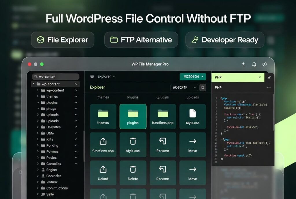 WP File Manager Pro 8.4.3 – WordPress File Manager, File Explorer & Admin Control Plugin