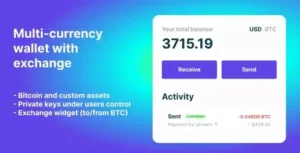 Bitcoin Ethereum ERC20 Crypto Wallets with Exchange for WordPress