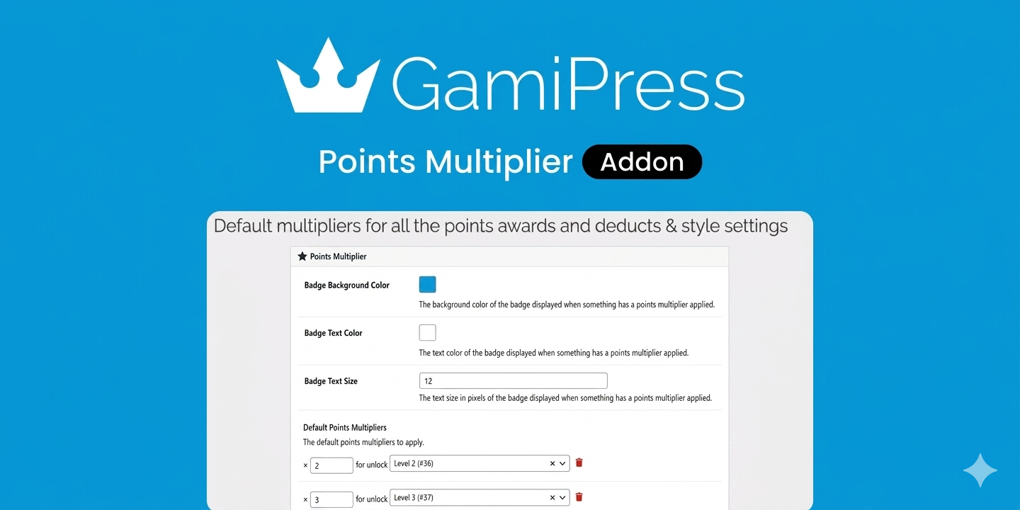 GamiPress Points Multiplier Addon for WordPress