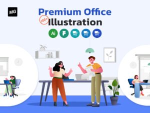 100+ Premium Office Illustration