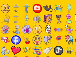 100+ RETRO STICKERS