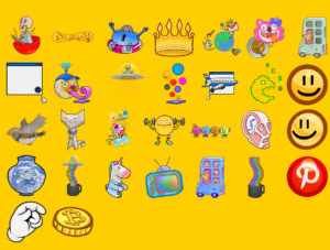 100+ RETRO STICKERS