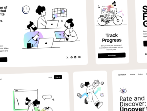 12 Business illustrations + icons