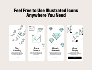 12 Business illustrations + icons