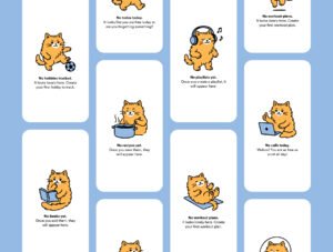 12 Hand-Drawn Cat Illustrations