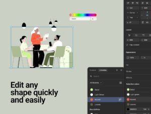 12 Office life illustration pack