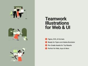 12 Office life illustration pack