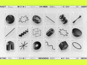 130 Black 3D Elements Collection Vol.1