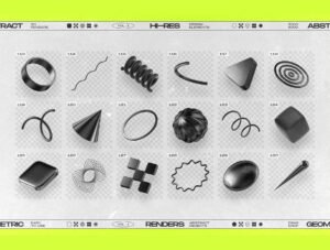 130 Black 3D Elements Collection Vol.1